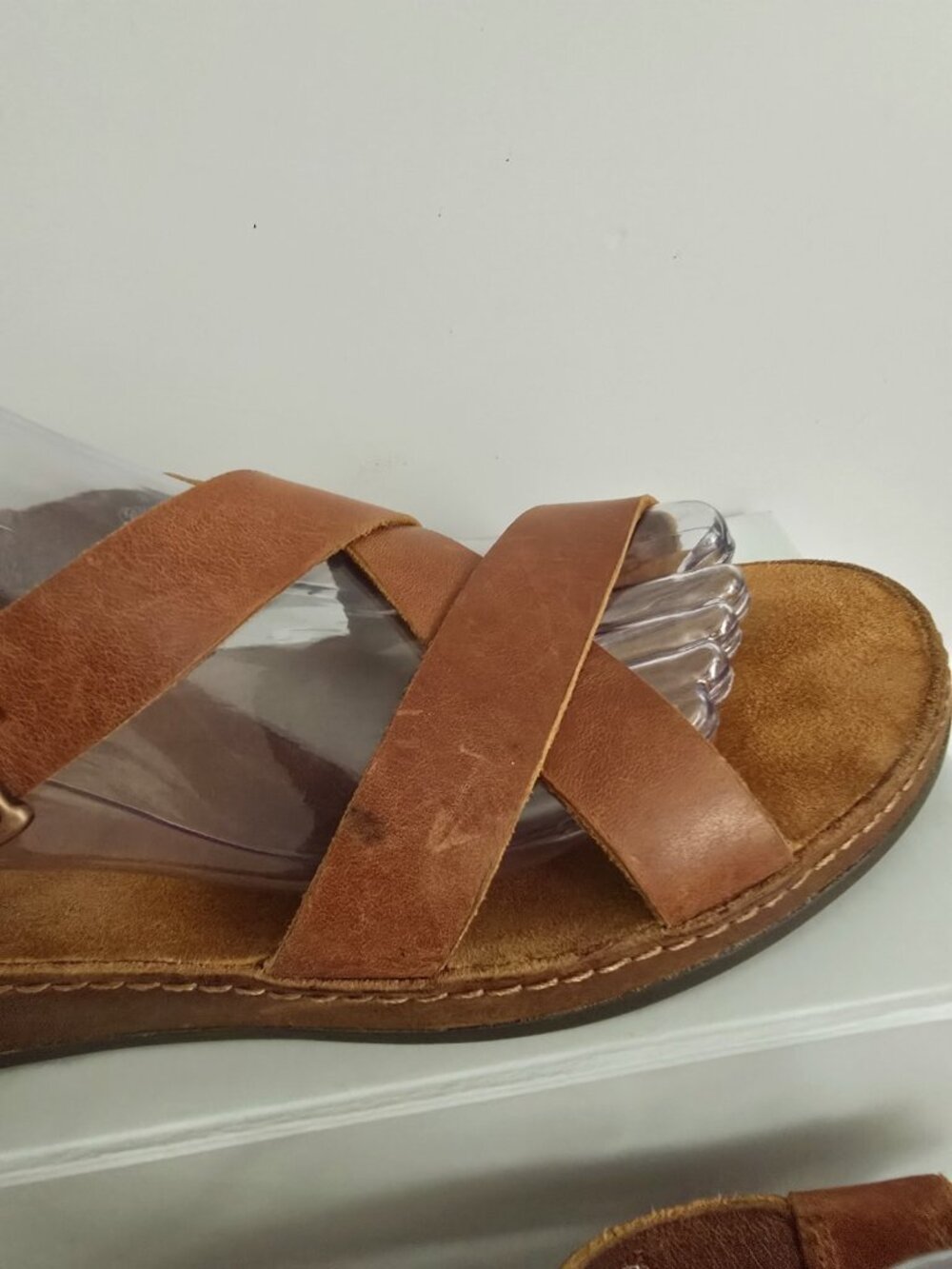 Chaco Wayfarer Strappy Sandals 9 Womens Buckle Rust Brown Leather Shoes Open Toe - Picture 12 of 13